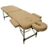 Lettino da trattamento pieghevole Kinefis Standard in alluminio: due sezioni, leggero e resistente, poggiatesta regolabile, 186 x 60 cm (blu, nero o beige) - Colori: Beige - 